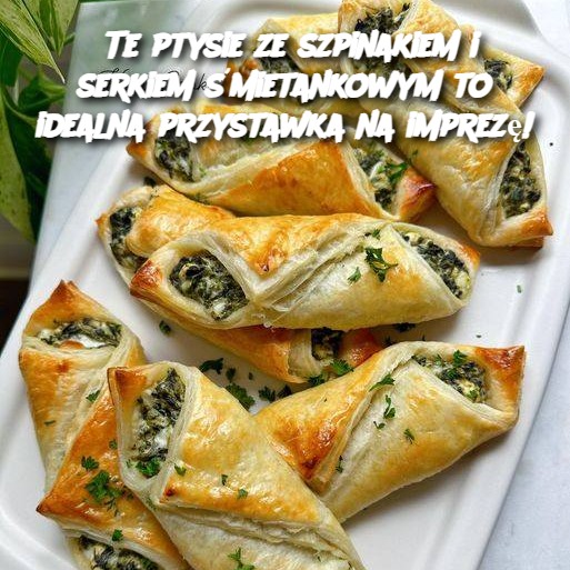 Te ptysie ze szpinakiem i serkiem śmietankowym to idealna przystawka na imprezę!