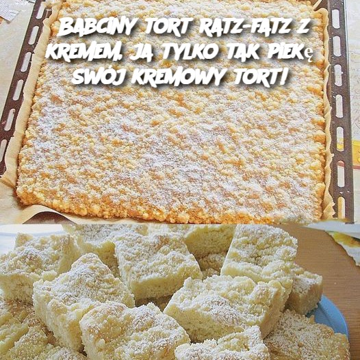 Babciny tort ratz-fatz z kremem, ja tylko tak piekę swój kremowy tort!