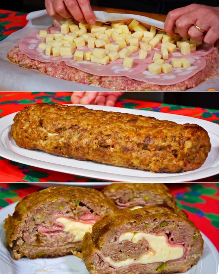 Rollo de Carne Relleno de Jamón y Queso: Un Tesoro en la Cocina