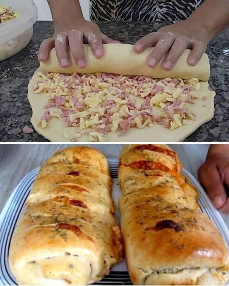 Receta: Pan Relleno de Jamón y Queso 😋