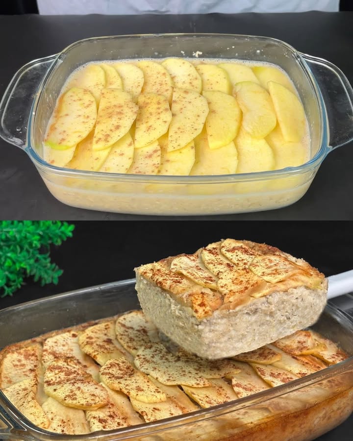 Avena al Horno con Plátano, Manzana y Canela