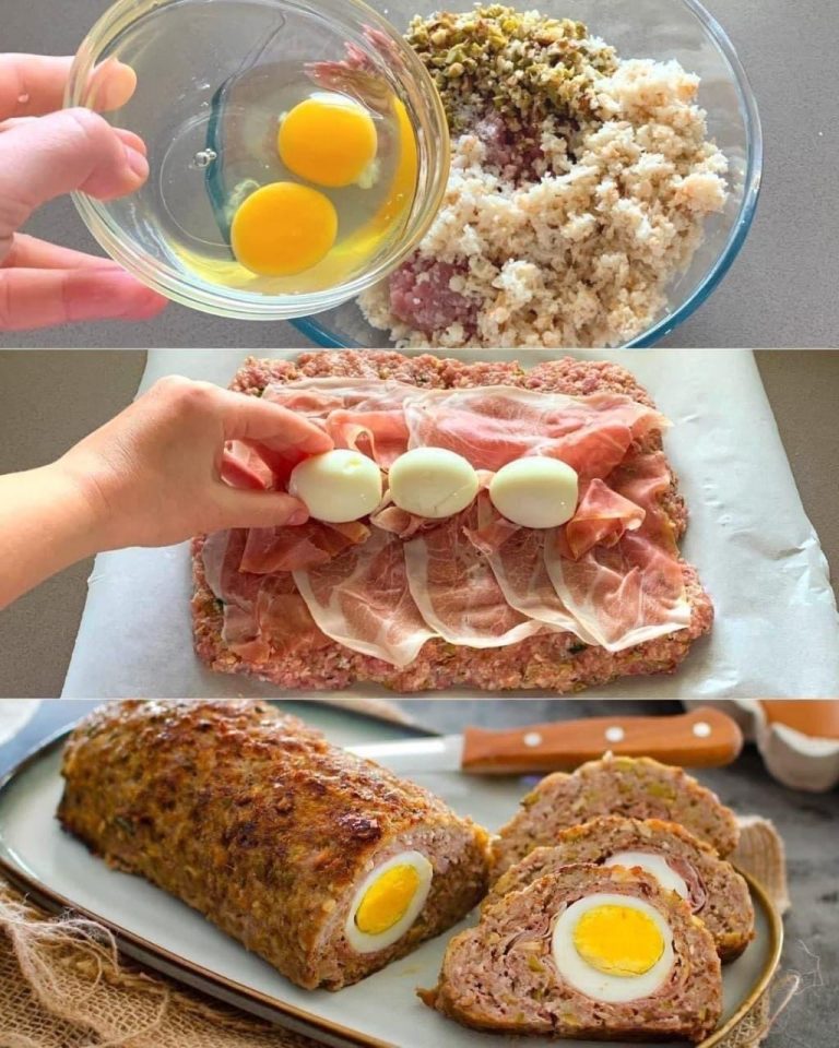 Pastel de Carne Relleno de Huevo 😋